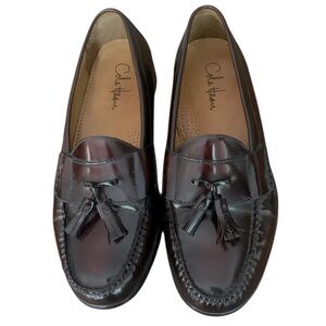 Cole Haan Mens Pinch Tassel Slip On Loafer Burgundy Leather 30507 Sz 10.5E